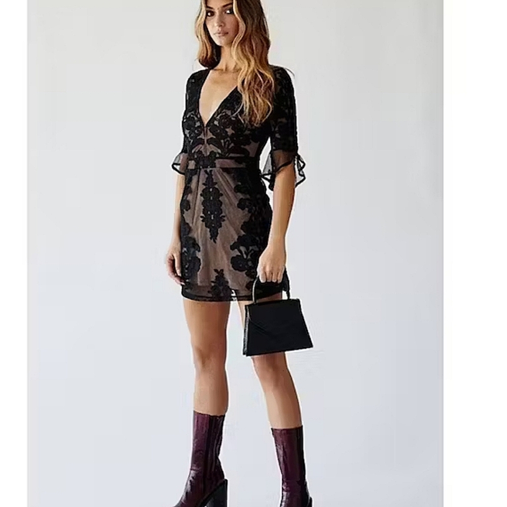 NWT Free People For Love & Lemons Temecula mini dress size small - Picture 2 of 15